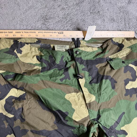 Woodland Camo USGI Improved Rainsuit Pants (IRS) Wet Weather Trousers Pants L - Picture 9 of 10